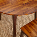 Abaco 3 Piece Dining Set Brown Brown Wood