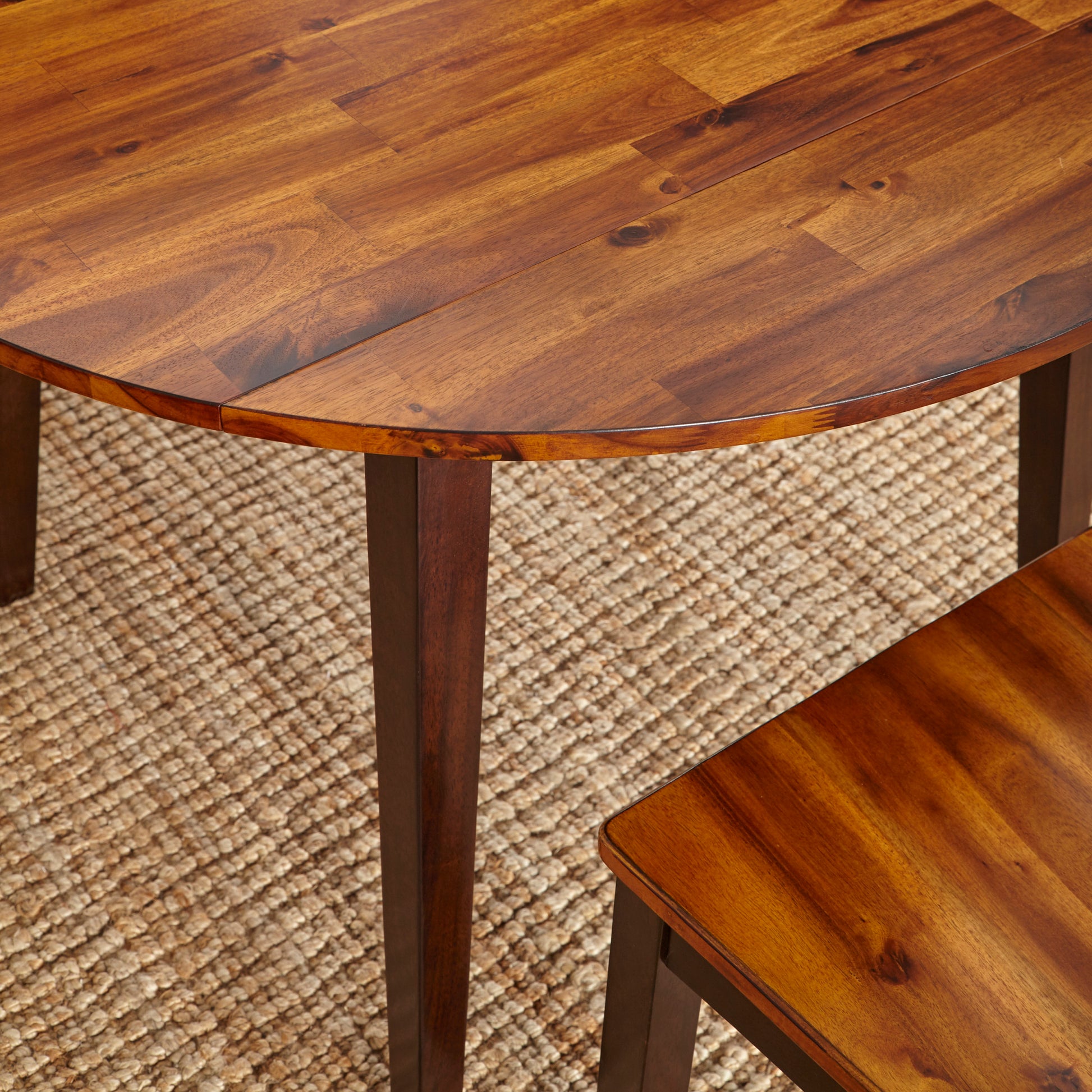 Abaco 3 Piece Dining Set Brown Brown Wood