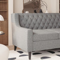 78.75'' 3 Seater Sofa, Button Tufted Backrest With Comfy Cushion, Mid Century Modern Couches For Living Room, Upholstered Comfy Sofa Couch For Bedroom, Apartment Grey Polyester 3 Seat