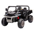 24V Ride On Truck 2 Seater Ride On Utv With 2X200W Motor Ride On Dump Truck With Dump Bed Shovel Ride On Car With Remote Control Electric Vehicle With Non Slip Tyre For Boys Girls Black Plastic