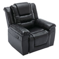 Home Theater Recliner Set Manual Recliner Chair With Wide Armrest, Two Built In Cup Holders For Living Room,Bedroom, Black Old Sku:Sg000760Aab Black Foam Pu Leather