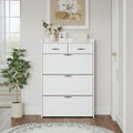 1250 White Color Shoe Cabinet With 3 Doors 2 Drawers,Large Space For Storage White Particle Board Mdf
