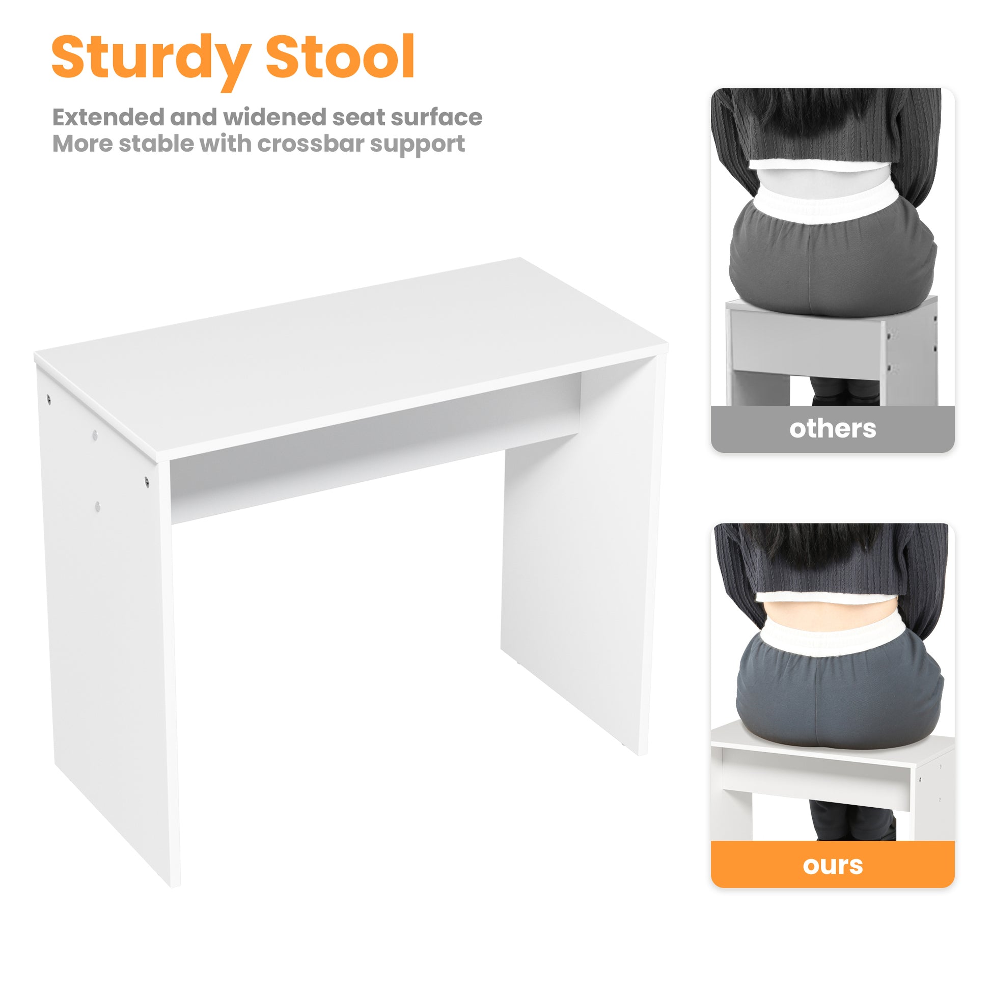 Vanity Desk Set Stool & Dressing Table With Led Lighting Mirror Drawer And Compartments Modern Wood Cosmetic Table Chest Of Drawers White Color Glossy White 1 Drawer Wood