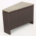 Madras Faux Wood Accent Table Brown Aluminium