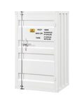 White 1 Door Chest With Container Lock White Bedroom Metal