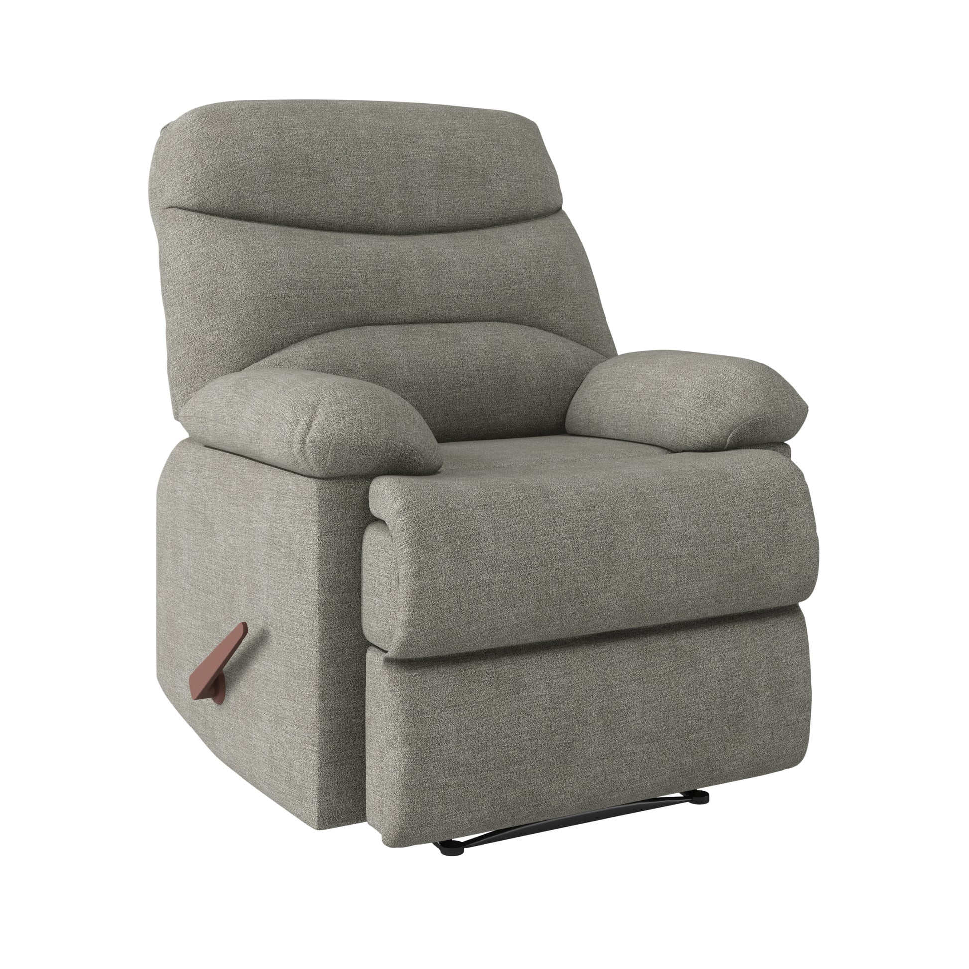 The Grayson Gray Polyester Manual Handle Wood Cushion Back Polyester