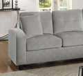 2 Piece Reversible Sectional With Chaise Tufted Detail Taupe Microfiber Upholstered Modern Living Room Furniture Taupe Microfiber Primary Living Space L Shaped Plywood,Solid Wood 5 Seat