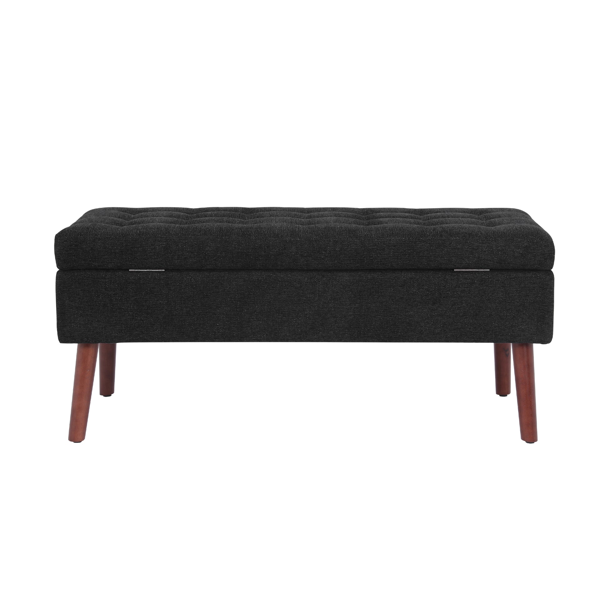 Storage Bench With Storage Bench For Bedroom End Of Bed Bench Foot Of Bed Bench Entryway Bench Storage Ottoman Bench 43.7" W X 18.1" D Black Linen Bench Black Flip Top Linen