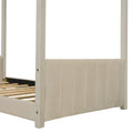 Twin Size Velvet House Bed Wood Bed, Beige Old Sku: Lp000125Aaa Beige Velvet