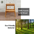 Acacia Wood Two Steps Stool Small Size Rectangle Acacia Wood Light Brown Primary Living Space American Design Acacia Wood