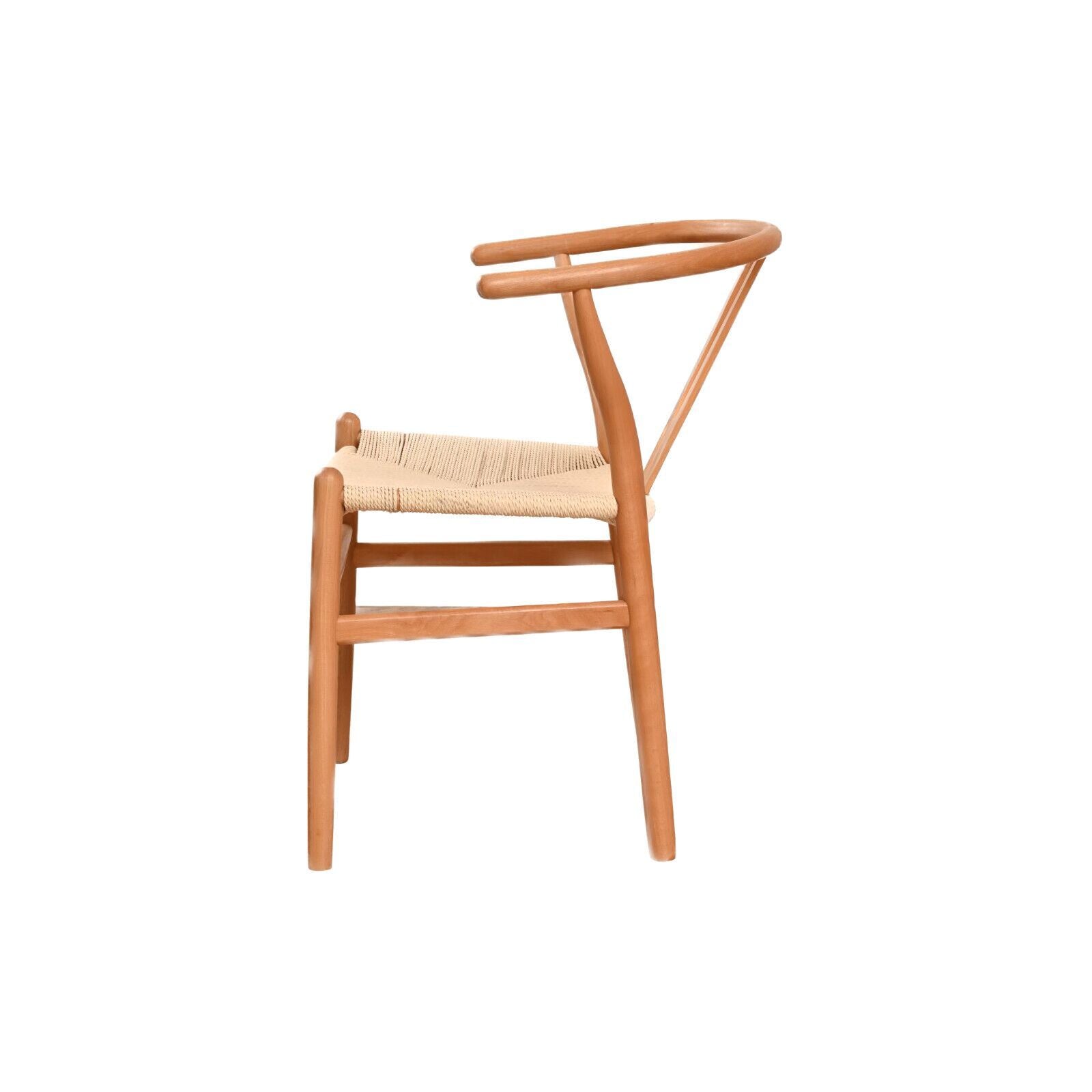 Natural Solid Wood Wishbone Design Backrest Chair With Canvas Seat For Dining Room And Kitchen Wood Natural Modern Solid Wood