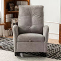 Accent Rocking Chair With Footrest High Back Rubber Wood Rocking Legs Bedroom Living Space Gray Wood