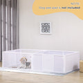 Pawhut Whelping Box For Dogs Built For Mother'S Comfort, Dog Whelping Pen With Removable Doors, Puppy Playpen For Indoors, Newborn Puppy Supplies & Essentials, 81