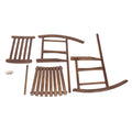 Outdoor Rocking Chair Patio Rocker Brown Brown Acacia Wood