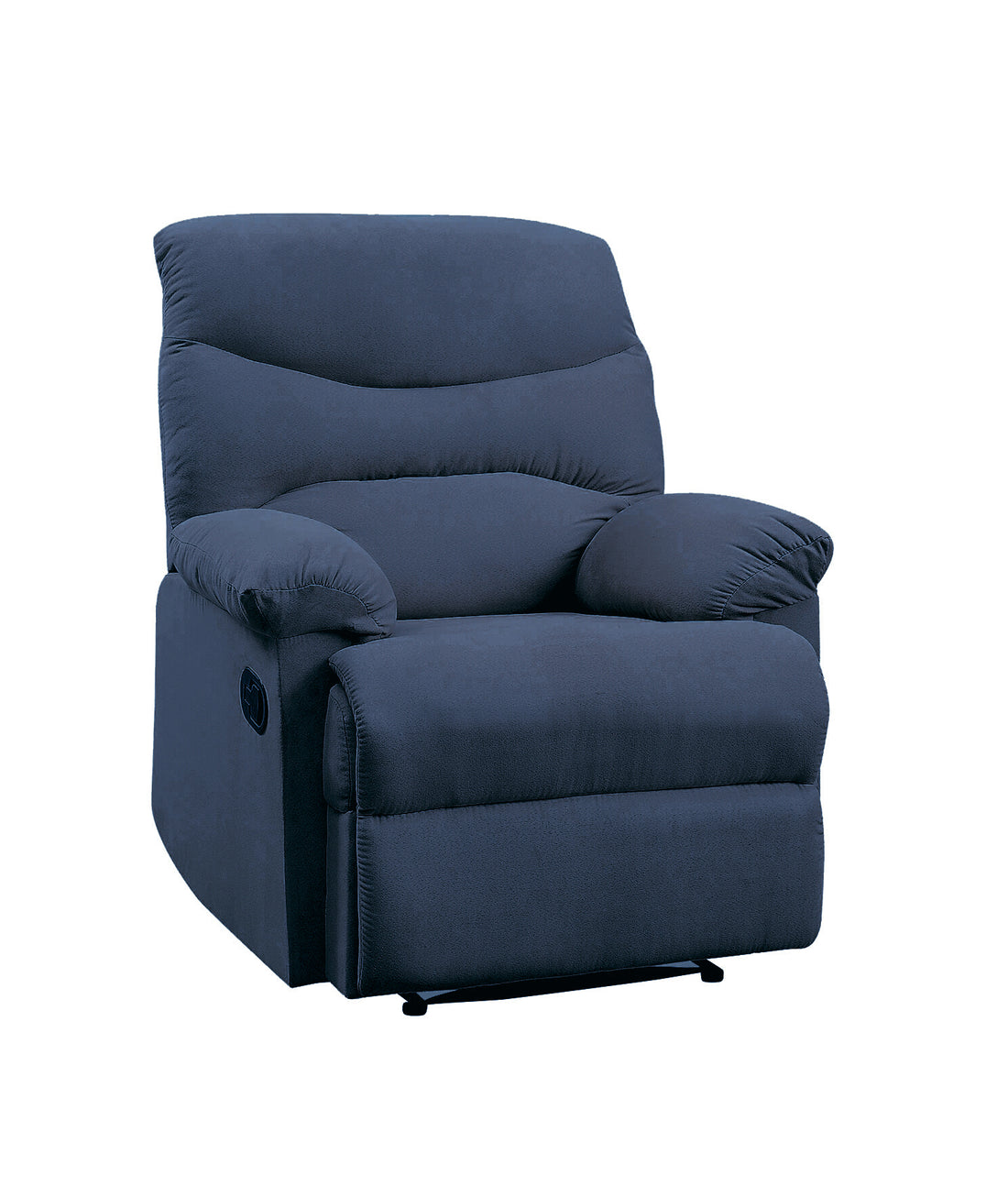 Blue Recliner With Pillow Top Arm Blue Manual Handle Metal Primary Living Space Tight Back Handle Pillow Top Arms Fabric Metal