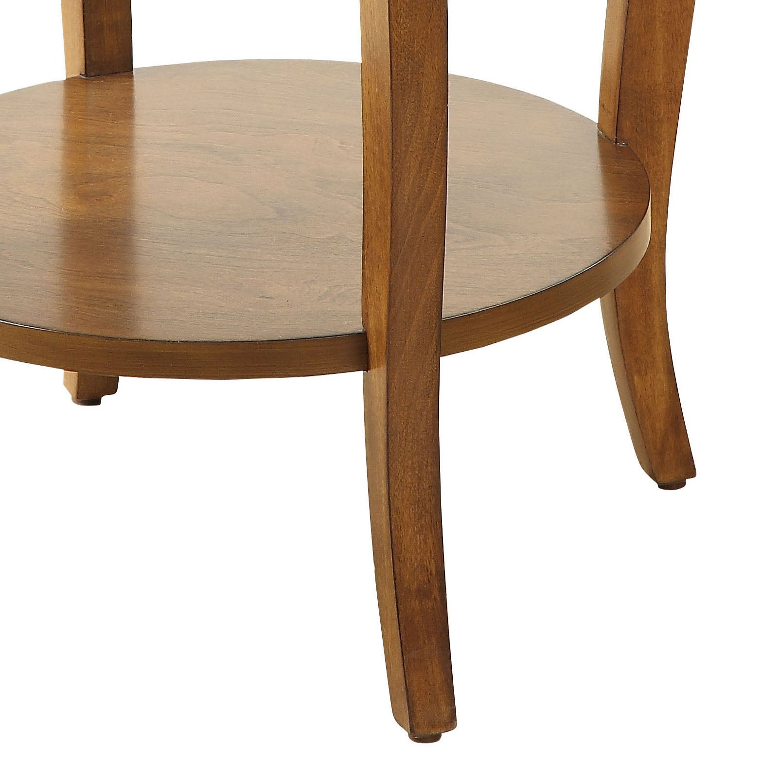 Walnut End Table With 1 Drawer Walnut Primary Living Space Transitional Drawers Round Wood