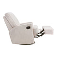 Tucker Swivel Recliner In Canvas Beige Fabric