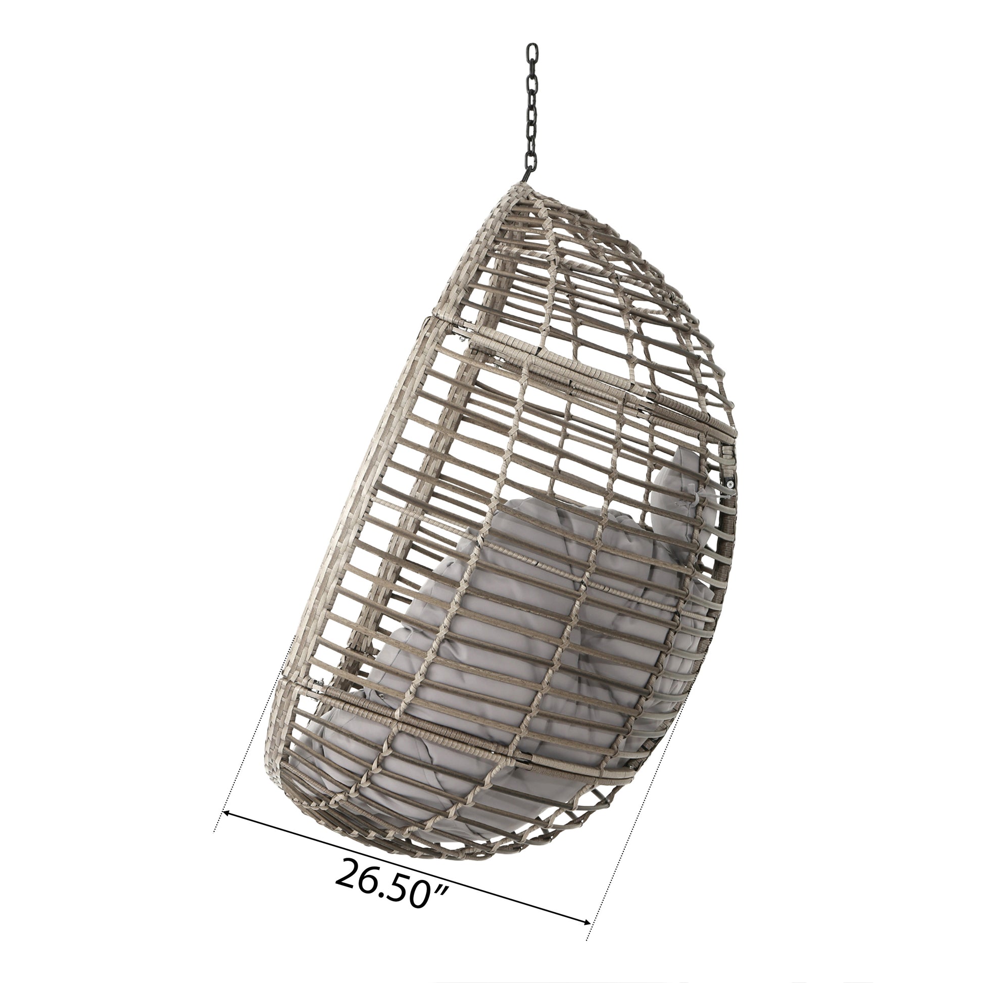 Hanging Basket Grey No Stand Basket Only Grey Polyethylene