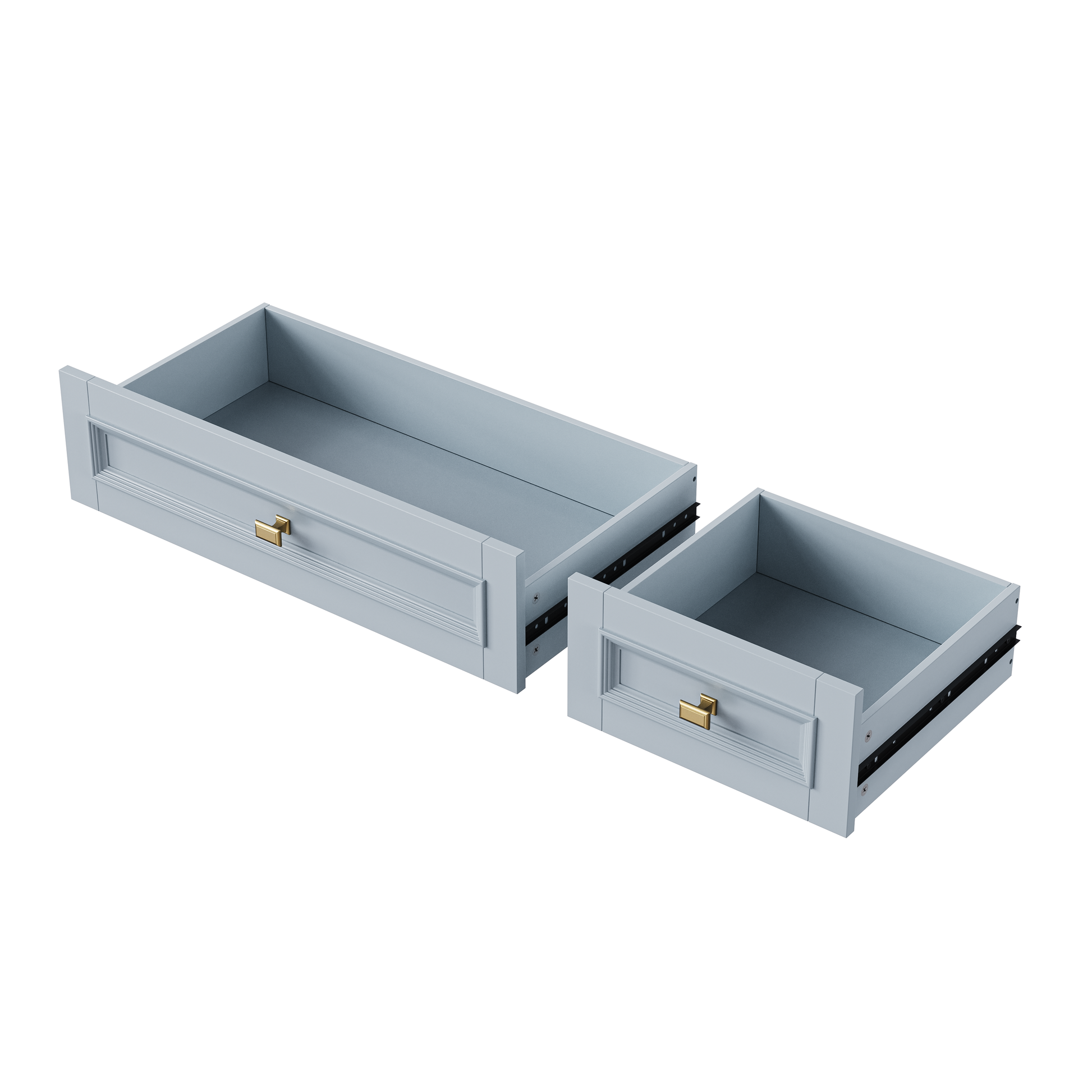 K&K 52'' Kitchen Island With Drop Leaf, Embossed Texture Kitchen Island On Wheels With Spice Rack, Towel Rack, 2 Doors And 5 Drawers, Kitchen Storage Cart With Adjustable Shelf For Kitchen, Blue