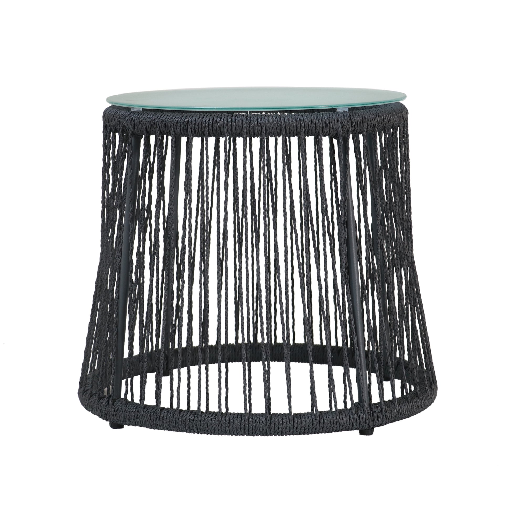 Southport Side Table Gray Woven Rope