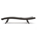 Salem Pe Wicker Chaise Lounge Brown Pe Rattan Iron