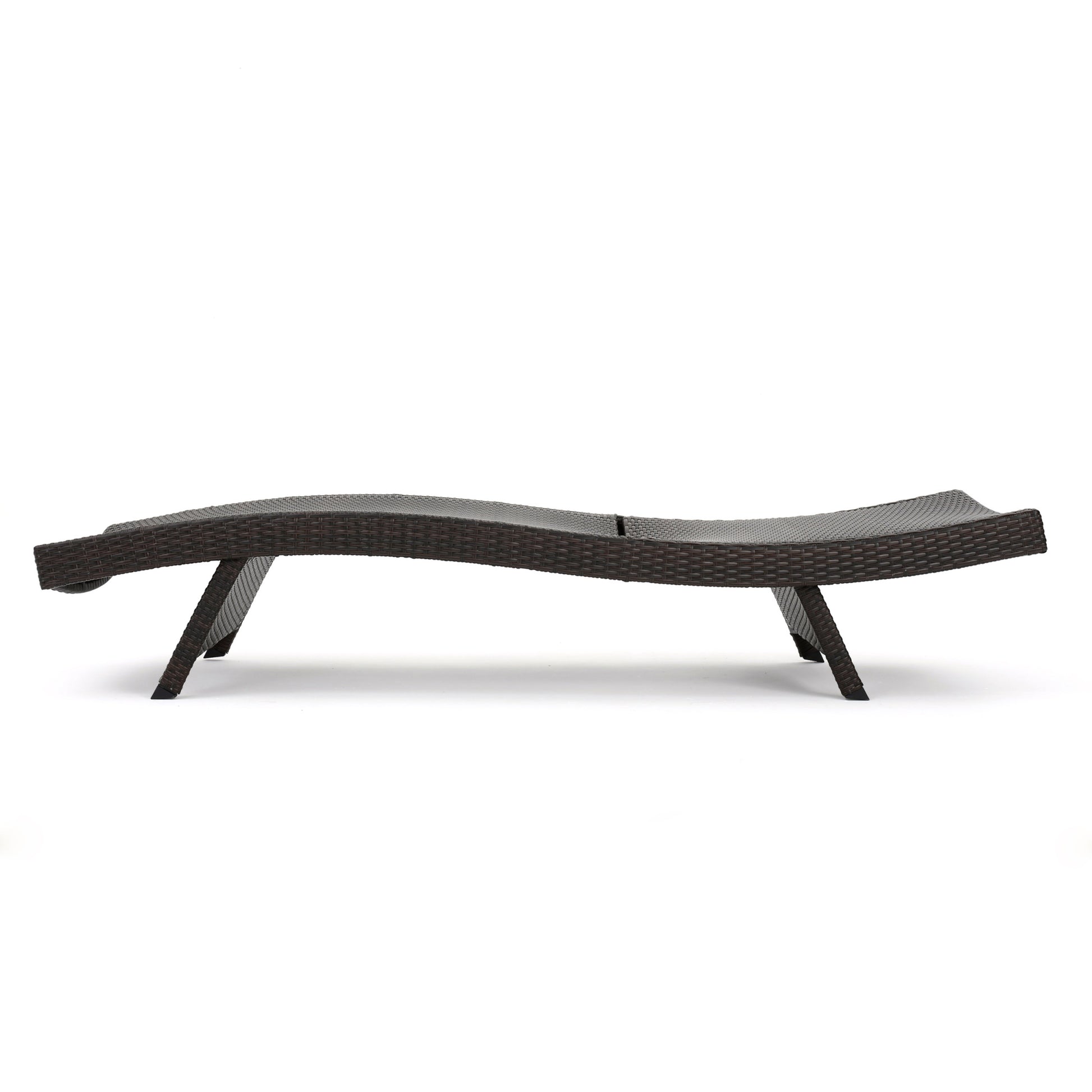 Salem Pe Wicker Chaise Lounge Brown Pe Rattan Iron