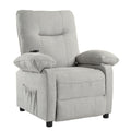 Recliner Chair With Message And Heater, Recliner Chair For Adult, Manual Control Message Chair Grey Steel