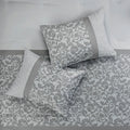 Embroidered 8 Piece Comforter Set Grey Queen Queen Grey Polyester