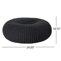 Knited Pouf Dark Grey Cotton