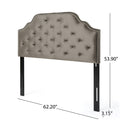 Queen&Full Sized Headboard Grey Velvet