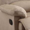 Beige Recliner With Pillow Top Arm Beige Manual Handle Metal Primary Living Space Tight Back Handle Pillow Top Arms Fabric Metal