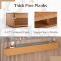 60'' Fireplace Mantel Wooden Wall Mounted Floating Shelf 8