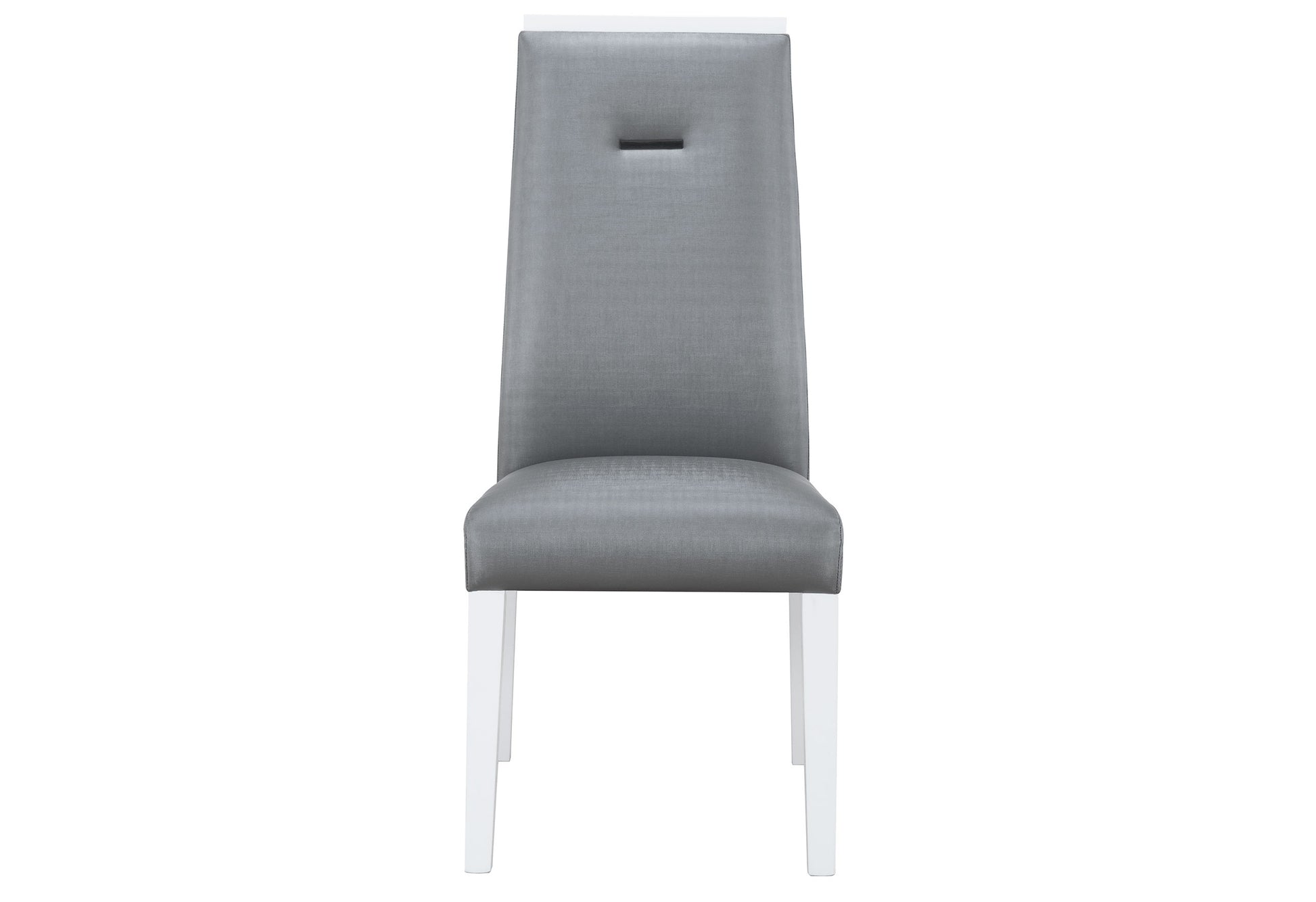 Moon Grey Dining Chairs Kit Of 2 Gray Fabric