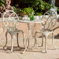 Charleston 3Pc Cast Bistro Set Sand Aluminium