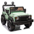 Licensed 2015 Land Rover Defender 90,24V Kids Ride On Xxl Car W Parents Control,2Wd,Four Wheel Suspension,Bluetooth,Mp3,Music,Power Display,Led Lights,Speeds 1.86 3.11Mph For Kids 3 7. Green Polypropylene