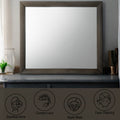 Ireland Gray Oak Finish Mirror Gray Mirror,Synthetic Wood
