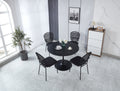 Black Sennit Chair,Set Of 4,Dining Chair,Coffee Chair Black Metal