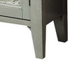 Kacia Antique Gray Finish Console Cabinet Antique Gray Mirror,Synthetic Wood