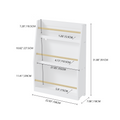 3 Tier Kids Book Shelf,Kids Book Rack, Helps Keep Bedrooms, Playrooms, And Classrooms Organized,White White Primary Living Space Mdf