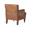 Harrison Tufted Club Chair Brown Microfiber