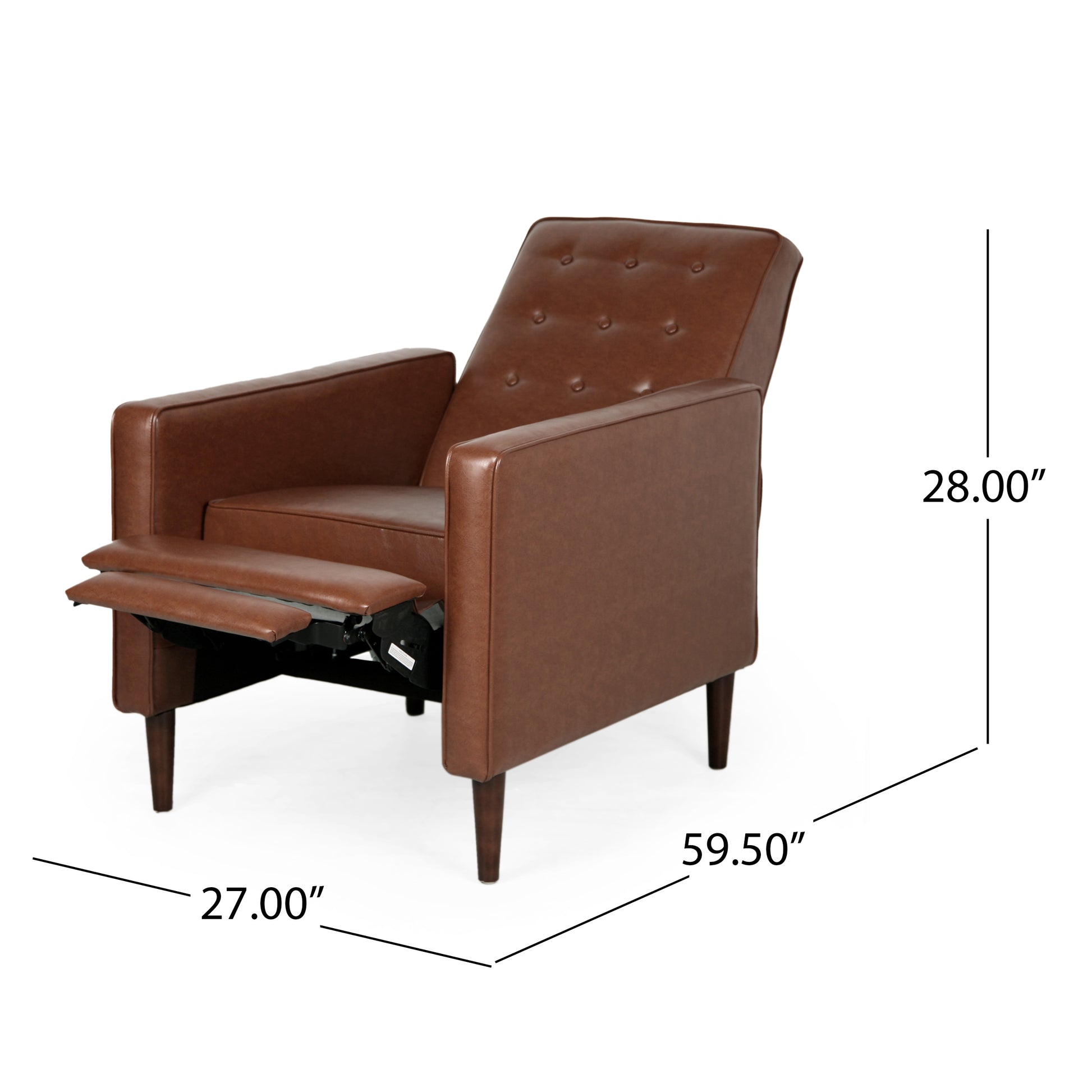 Recliner Light Brown Pu