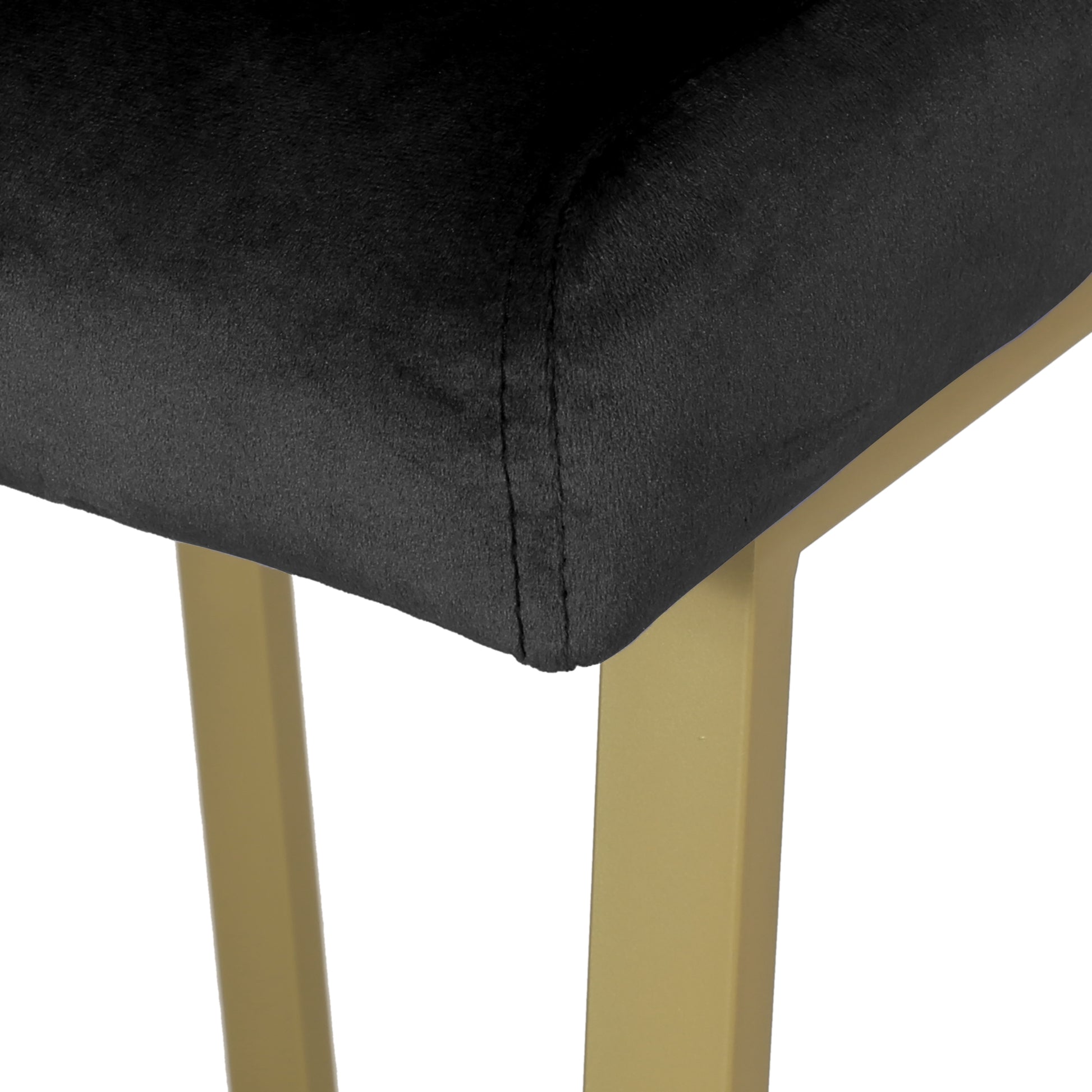 Barstool Set Of 2 Pcs Black Velvet