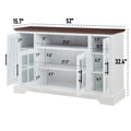 Buffet Table Sideboard With 4 Doors White Adjustabel Shelves Mdf