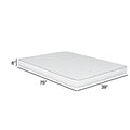 Sofi 6 Inch Twin Size Reversible Mattress, Double Quilting, Pu Foam Core White Fabric Twin