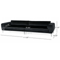 Luxurious Black Velvet 4 Seater Sofa With Ultra Soft Cushions, Metal Silver Legs Decor With Exquisite Craftsman, And Timeless Elegance, Perfect For Elevating Modern And Sophisticated Living Spaces Black Velvet Wood Primary Living Space Pillow Back Soft