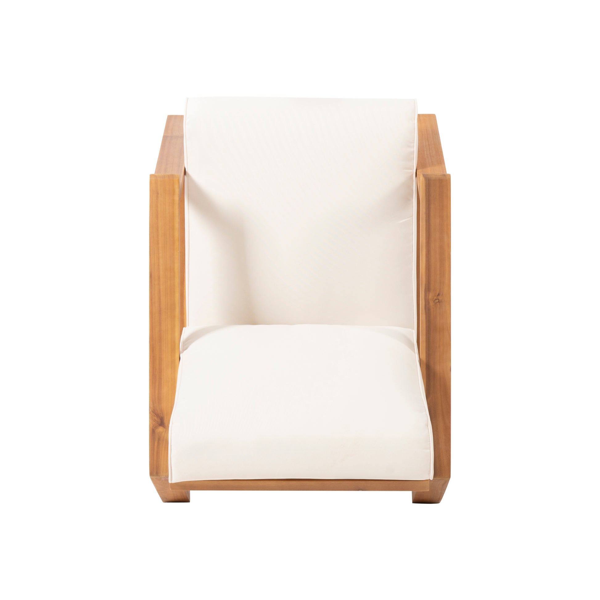 Paloma Club Chair Beige Acacia Wood