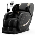 Massage Chair Recliner With Zero Gravity With Full Body Air Pressure Black Pu Leather