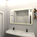 Bathroom Led Mirror Matte White Iron