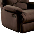 Arcadia Microfiber Glider Recliner, Chocolate Brown Brown Microfiber