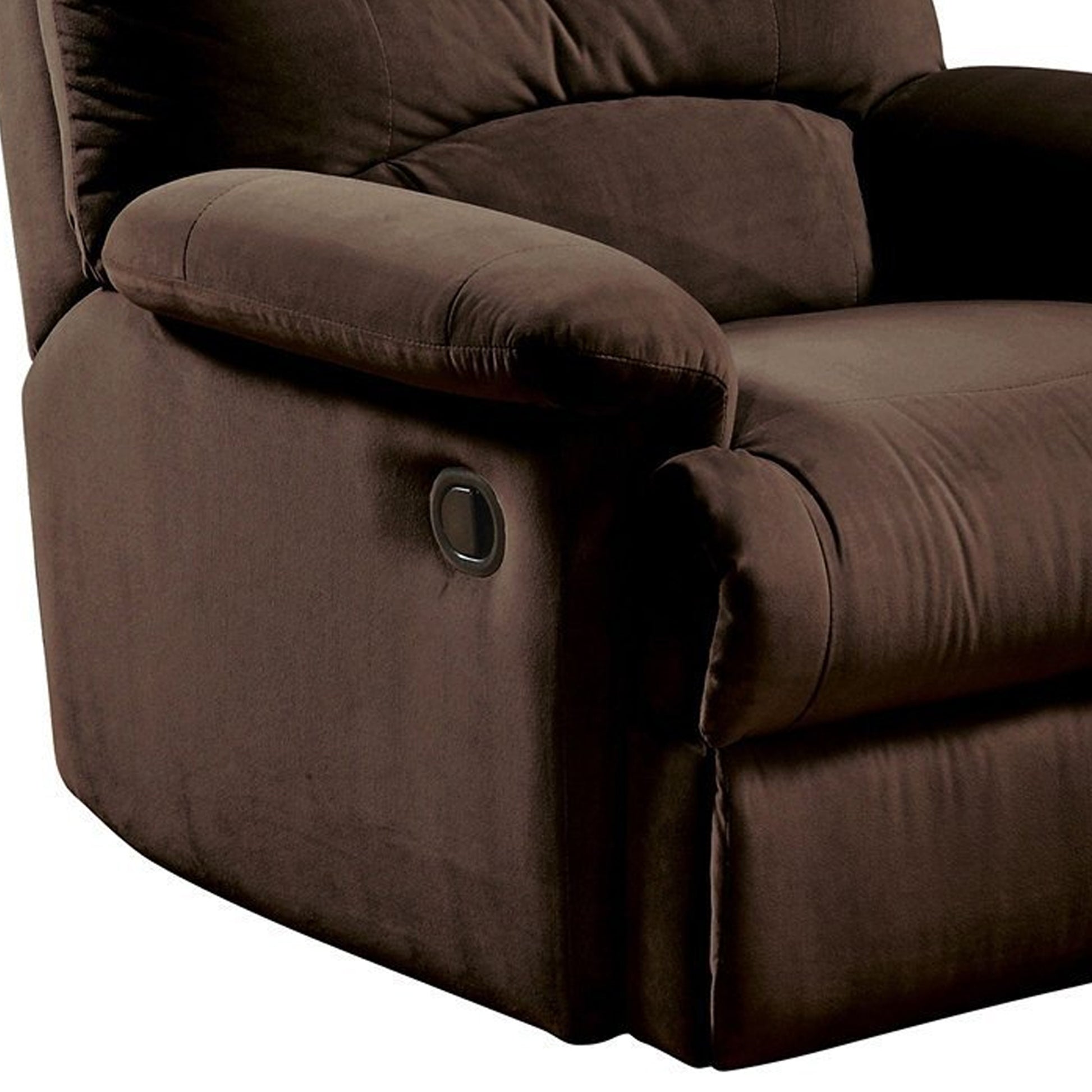 Arcadia Microfiber Glider Recliner, Chocolate Brown Brown Microfiber